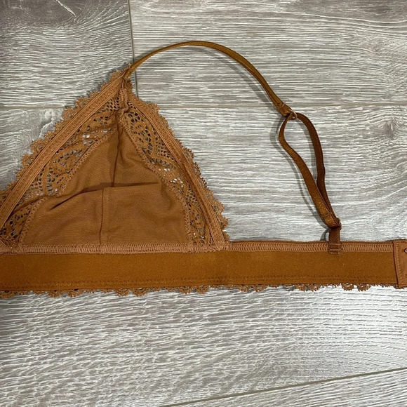 Auden Unlined Bralette Bronze Sparkle Lace XS - Picture 9 of 15
